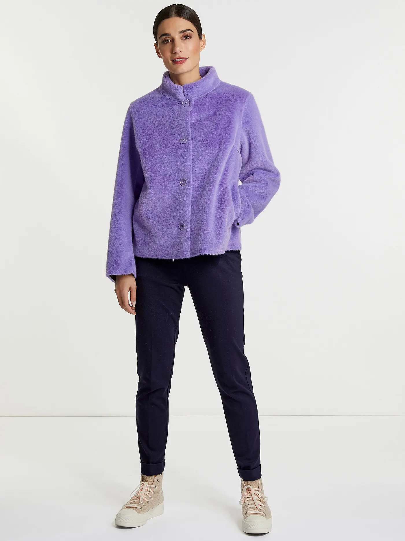 RICH & ROYAL | Jacke in Felloptik | 